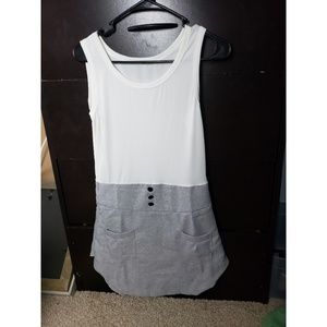Cute tank dress. Very soft top, zipper side. Small